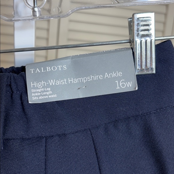NWT Talbots Hampshire Ankle Pants Solid Curvy Fit Size 16W - Picture 9 of 12